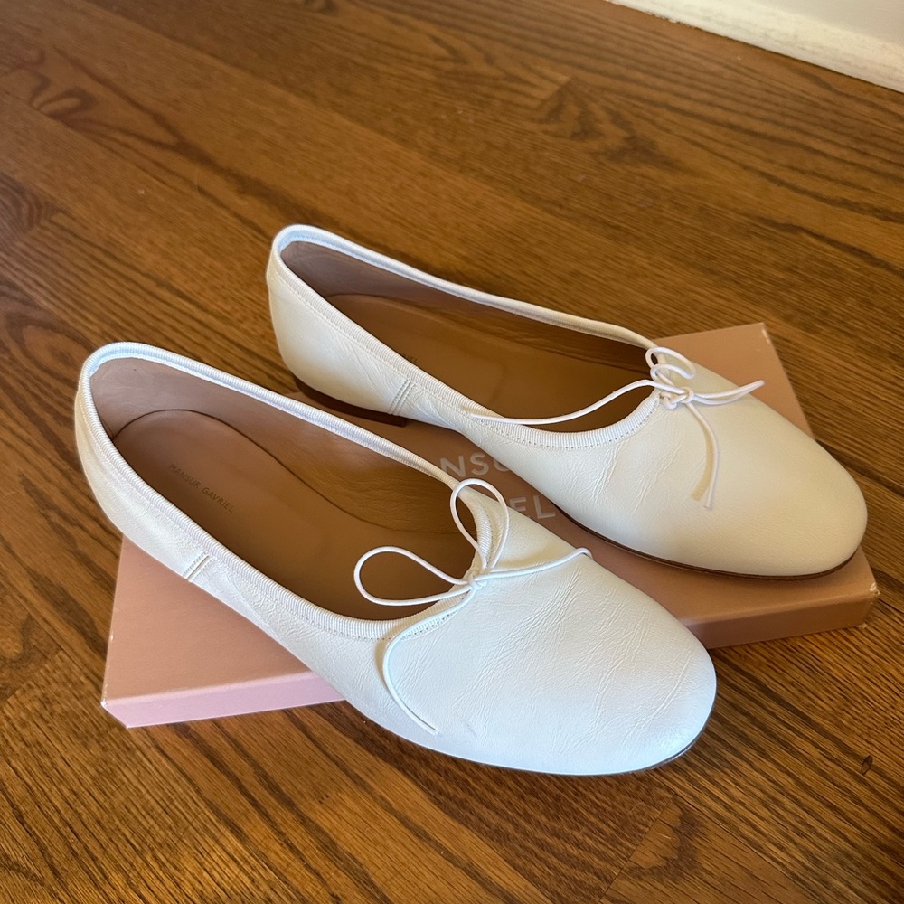 Mansur Gavriel white ballet shoes - size 40, never worn